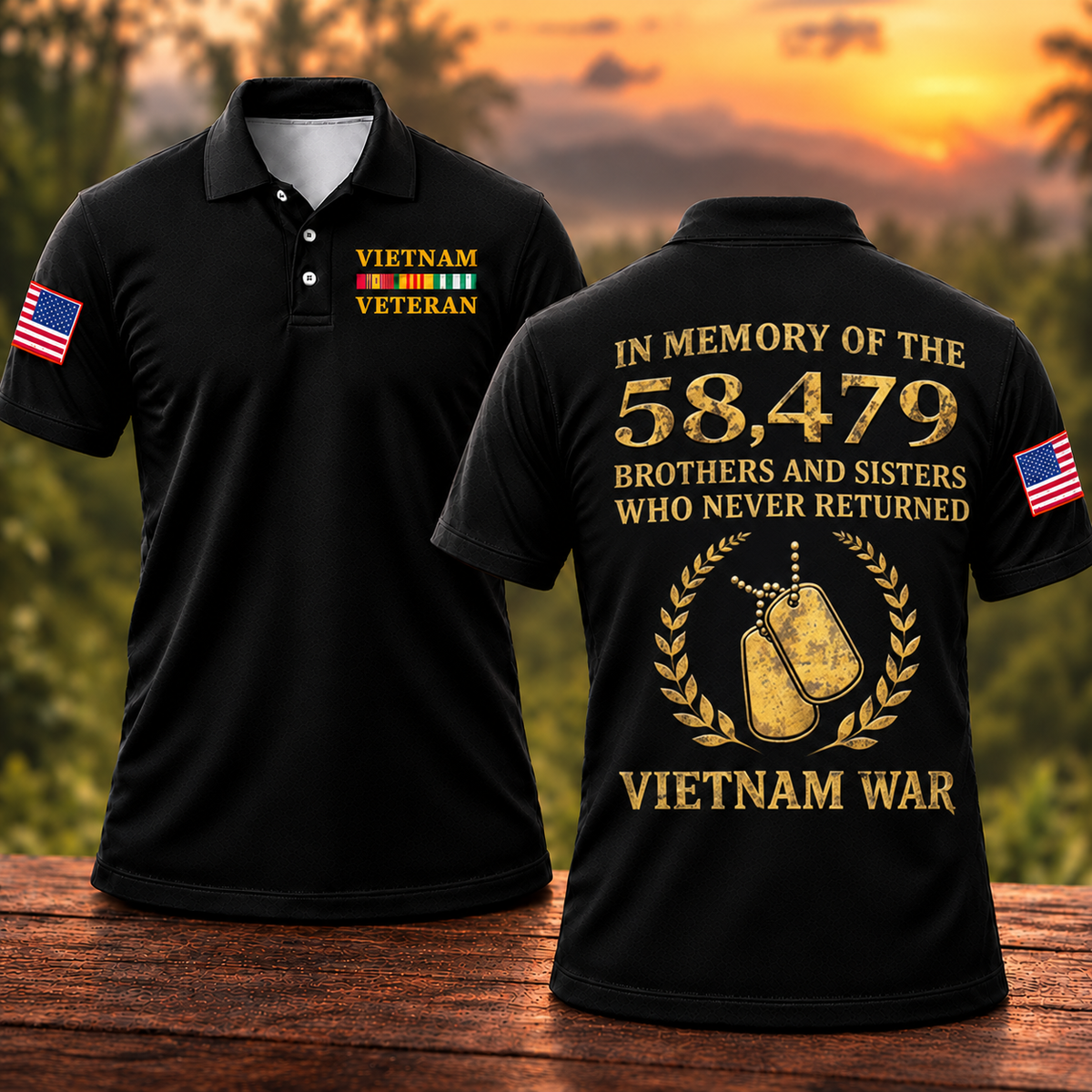 In Memory Of The 58,479 Brothers And Sisters Who Never Returned Polo Shirt