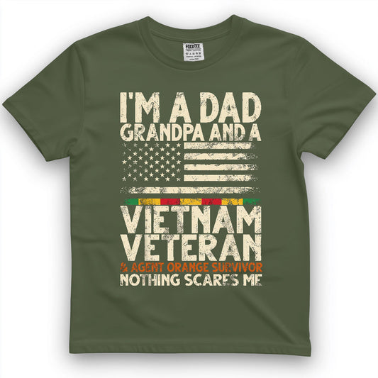 Dad, Grandpa & Vietnam Veteran Agent Orange Survivor Tee – view 2