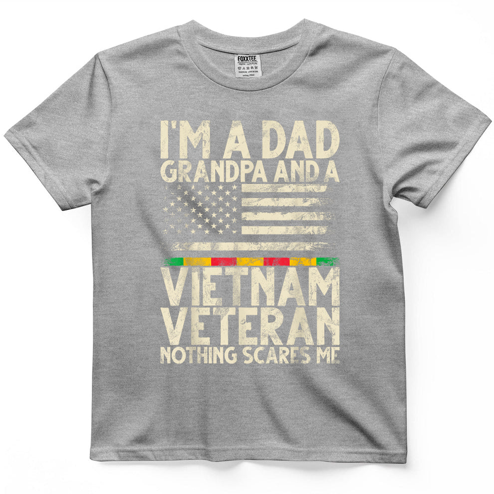 I'm A Dad, Grandpa & Vietnam Veteran, Nothing Scares Me Tee – view 5