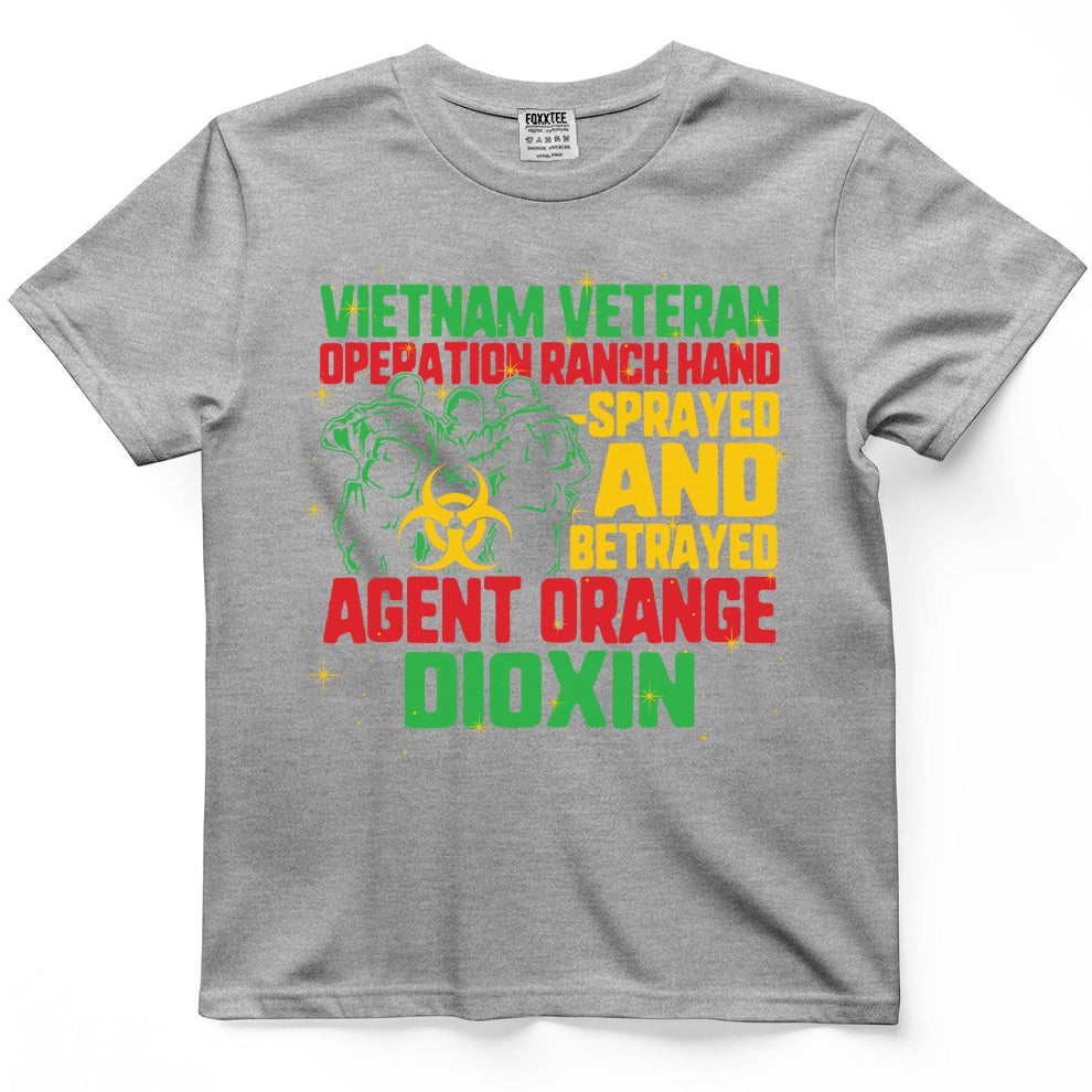 Vietnam Veteran And Agent Orange Survivor Veterans Day Tee – view 5