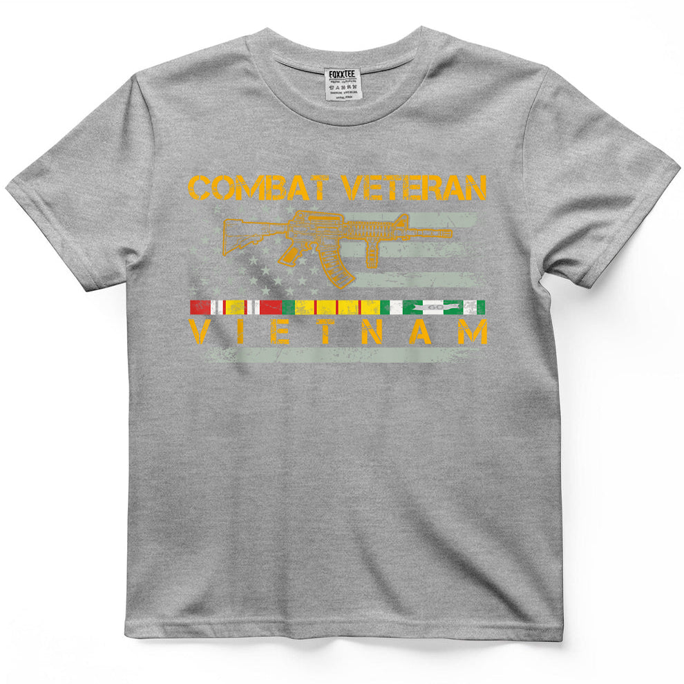 Vietnam Combat Veteran American Flag Tee – view 5