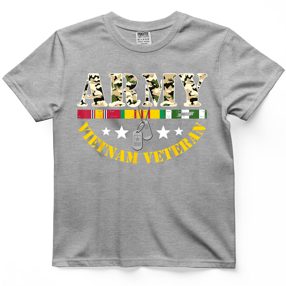 Army Vietnam Veteran USA Flag Tee – view 5