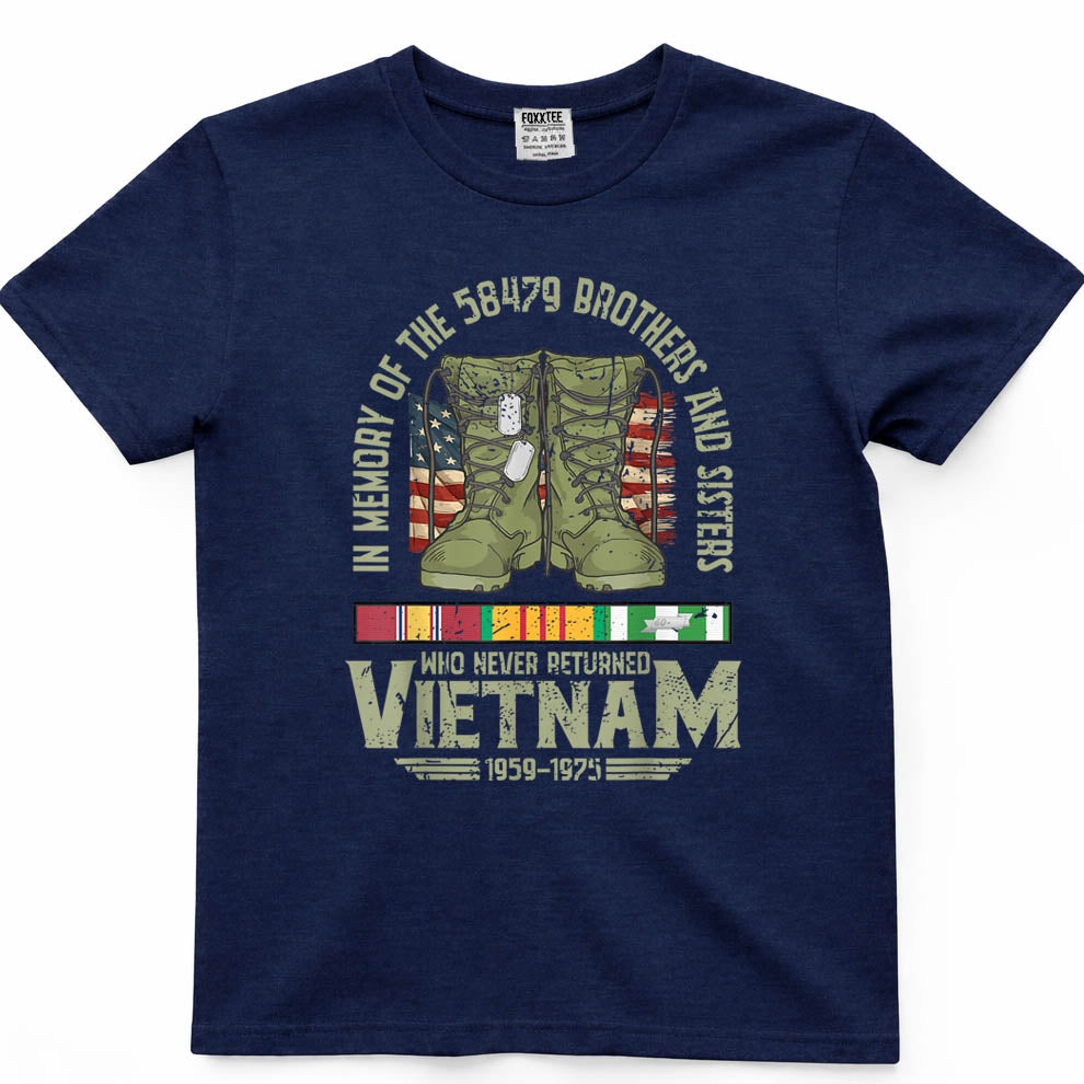 In Memory Of The 58,479 Vietnam Veterans US Flag Tee – view 3