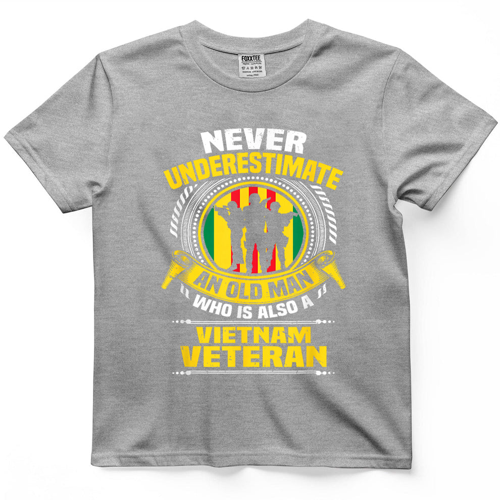 Never Underestimate An Old Man Who Is Also A Vietnam Vet Tee – view 5