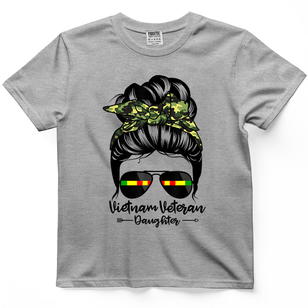 Vietnam Veteran's Daughter Messy Bun Tee – view 5