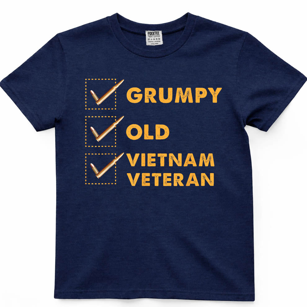 Grumpy Old Vietnam Veteran Funny Tee – view 3
