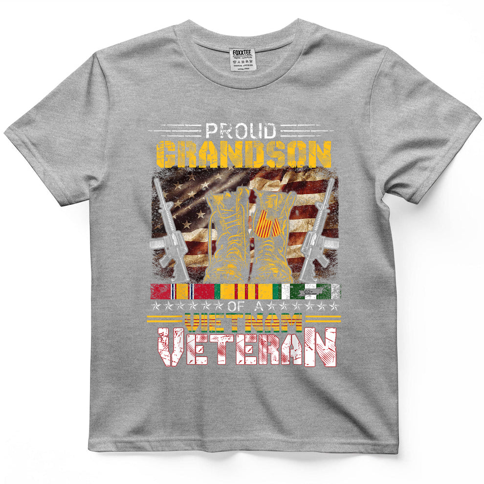 Proud Grandson Of A Vietnam War Veteran Tee – view 5