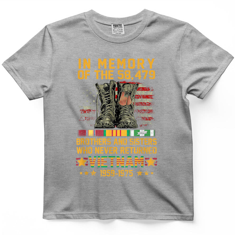 In Memory Of The 58,479 Brothers And Sisters Vietnam Tee – view 5