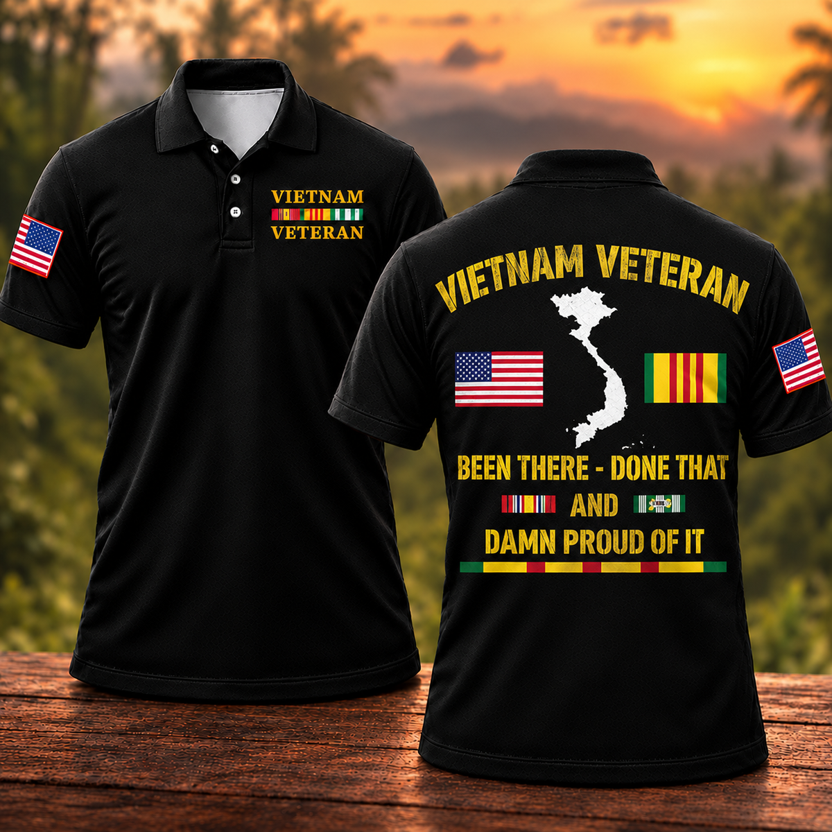 Vietnam Veteran Been There Done That And Damn Proud Of It Polo Shirt