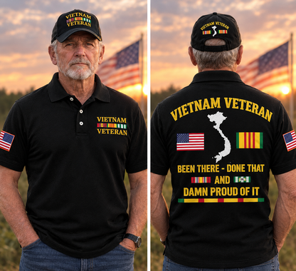 Vietnam Veteran Been There Done That And Damn Proud Of It Polo Shirt