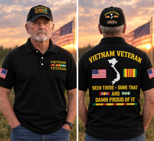 Vietnam Veteran Been There Done That And Damn Proud Of It Polo Shirt
