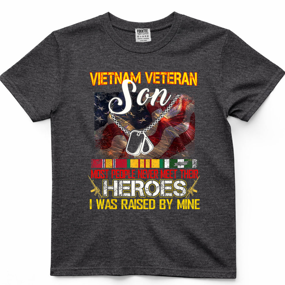 Proud Son Of A Vietnam Veteran, My Dad Is A Hero Tee – view 4