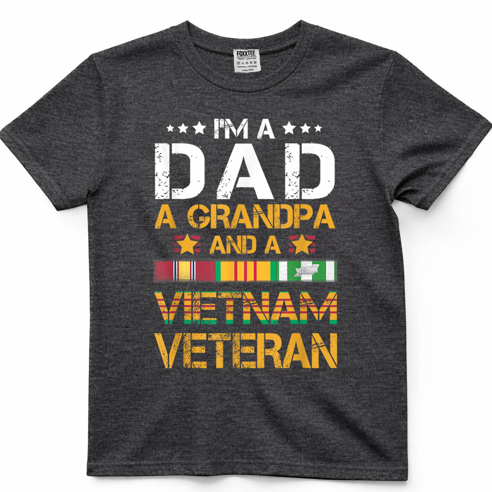 I'm A Dad, Grandpa & Army Vietnam Veteran Tee – view 4