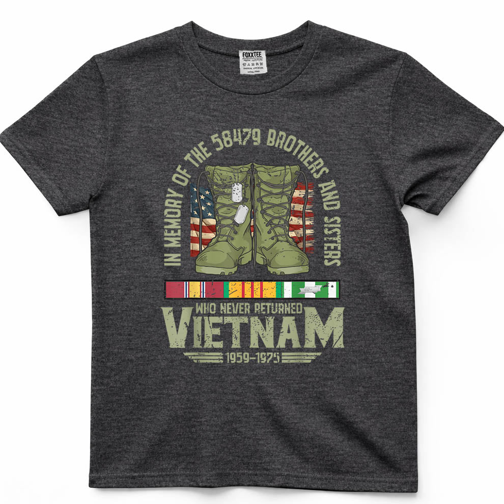 In Memory Of The 58,479 Vietnam Veterans US Flag Tee – view 4