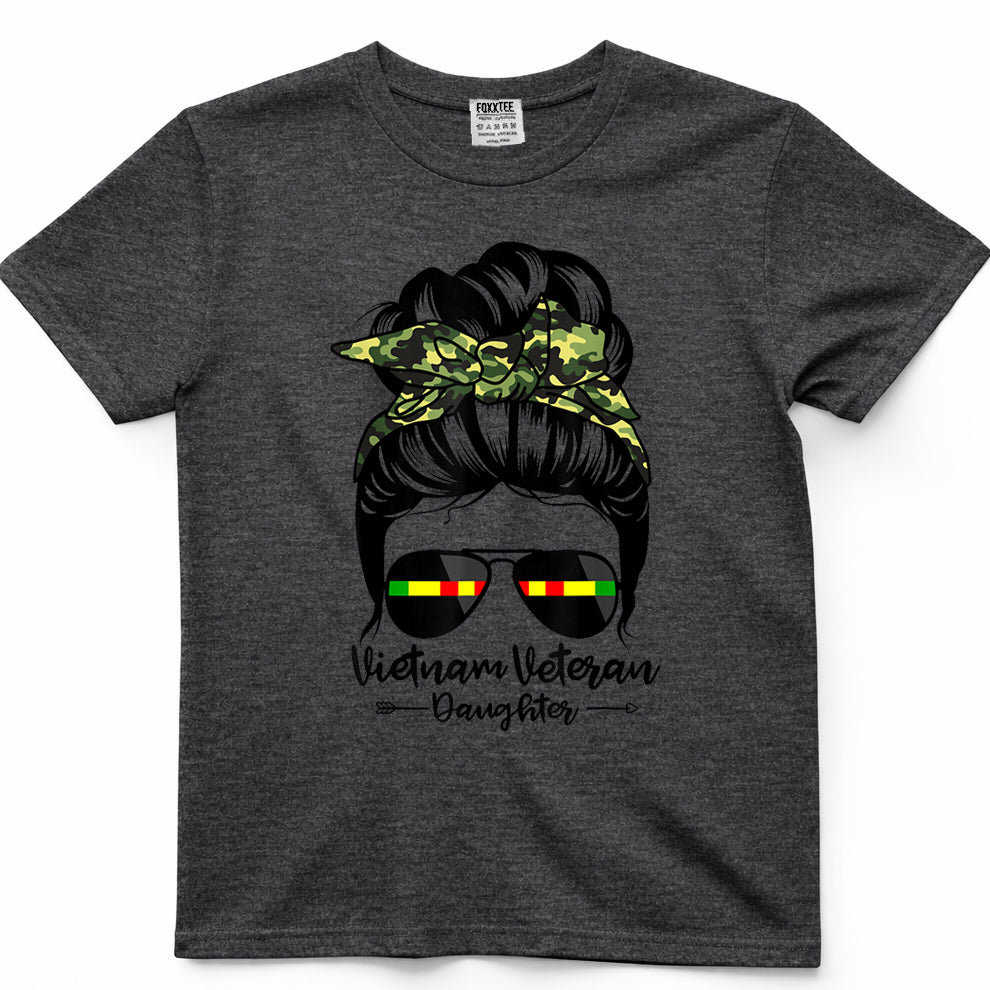 Vietnam Veteran's Daughter Messy Bun Tee – view 4