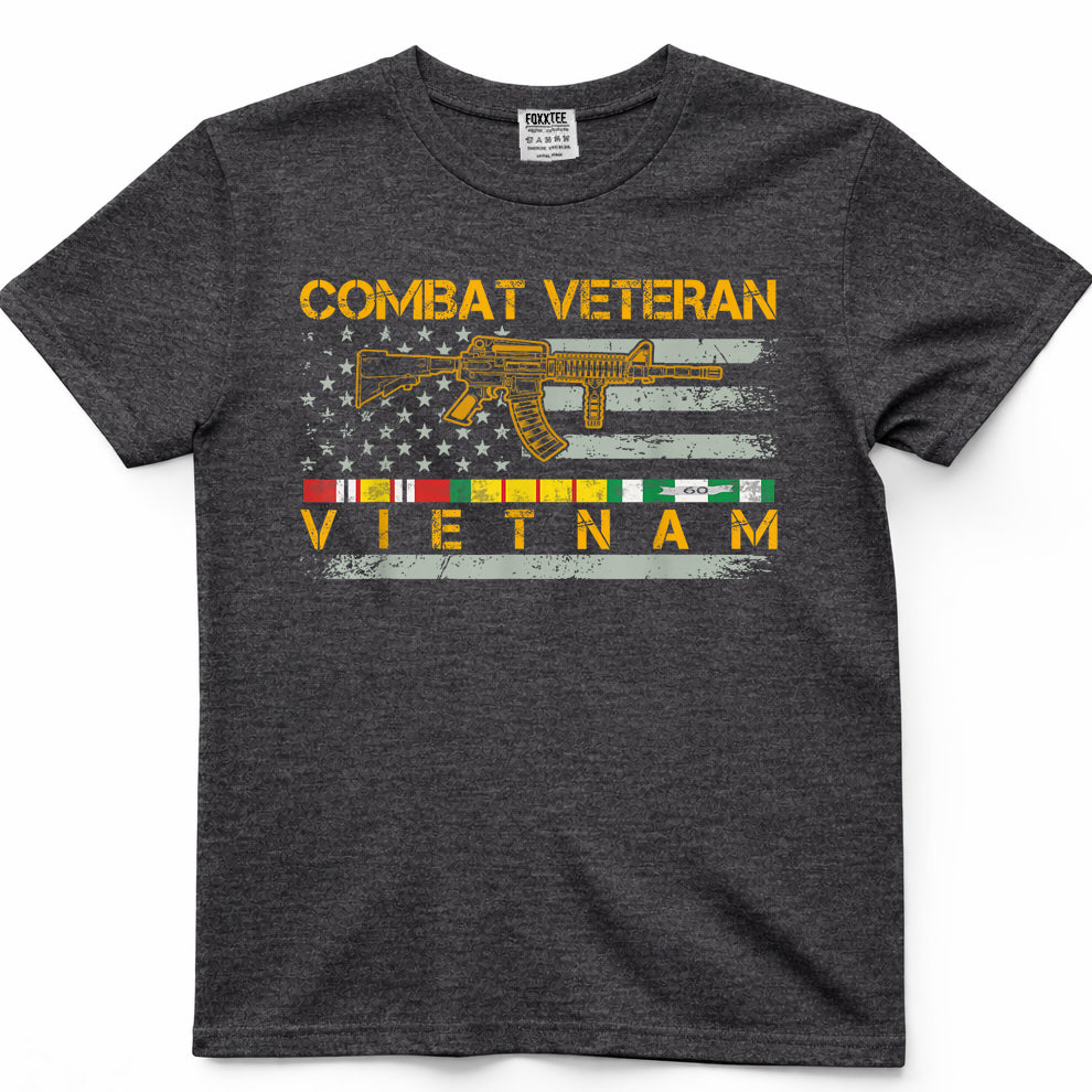 Vietnam Combat Veteran American Flag Tee – view 4
