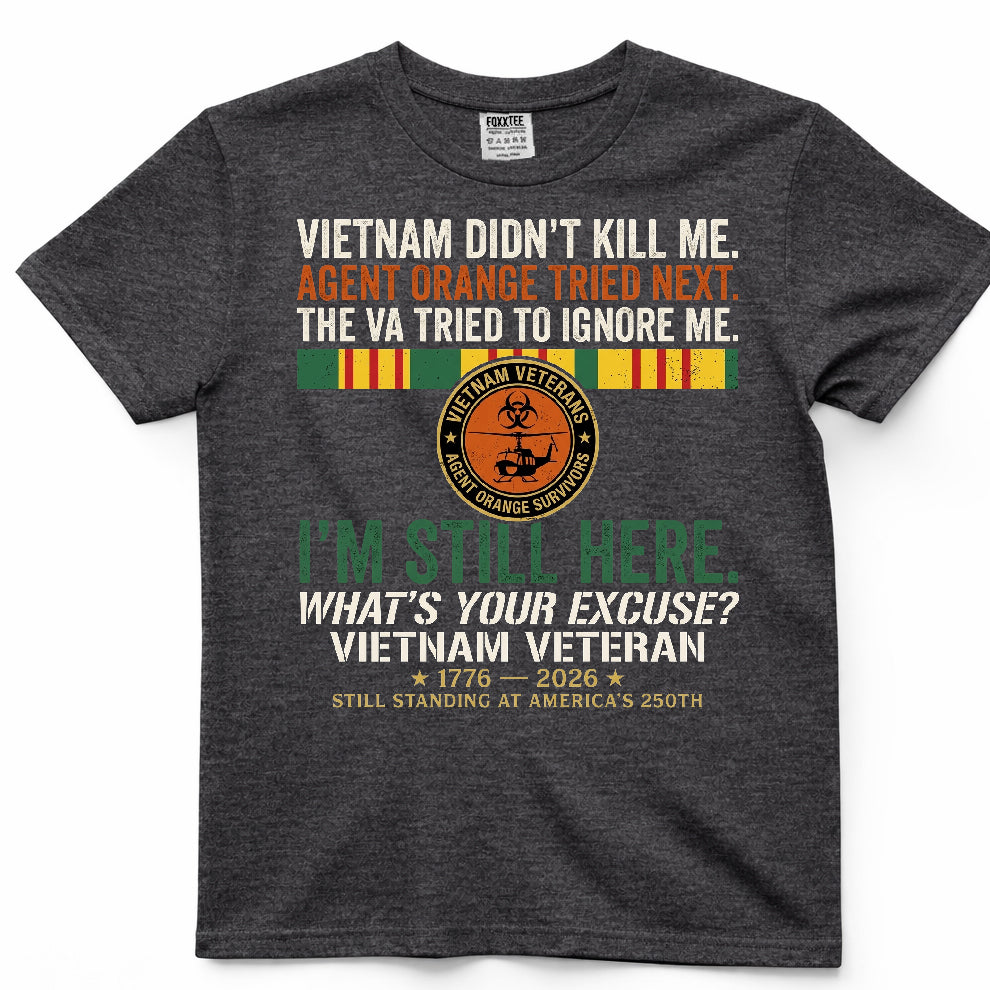 Vietnam Didn't Kill Me Veteran Tee – view 4