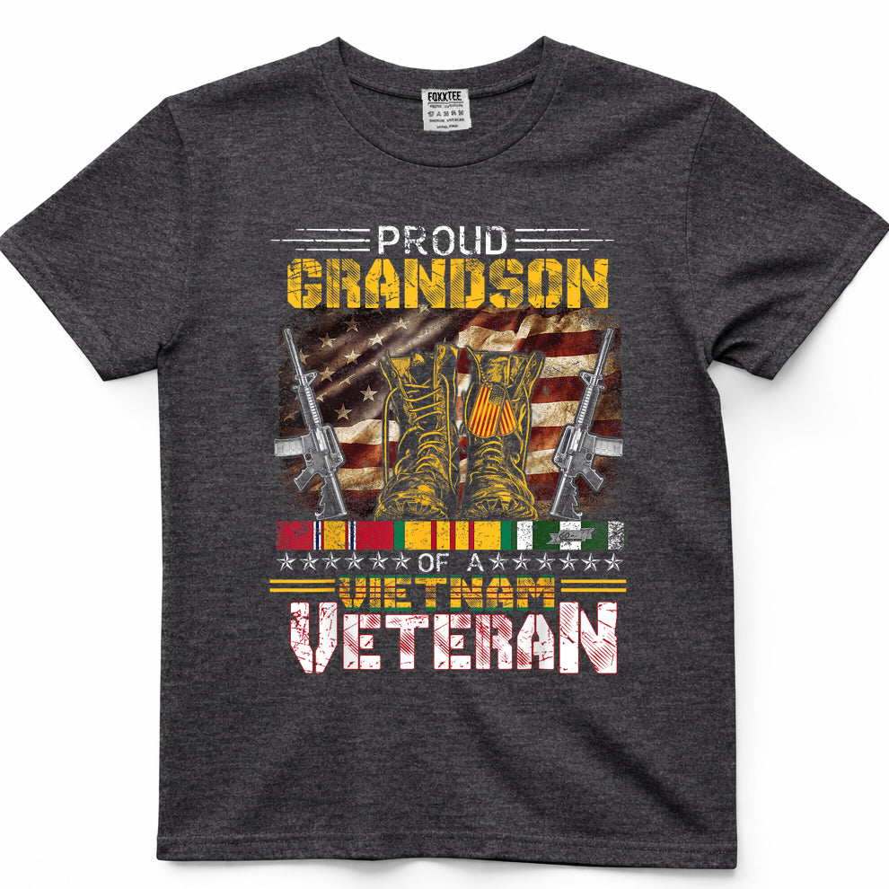 Proud Grandson Of A Vietnam War Veteran Tee – view 4
