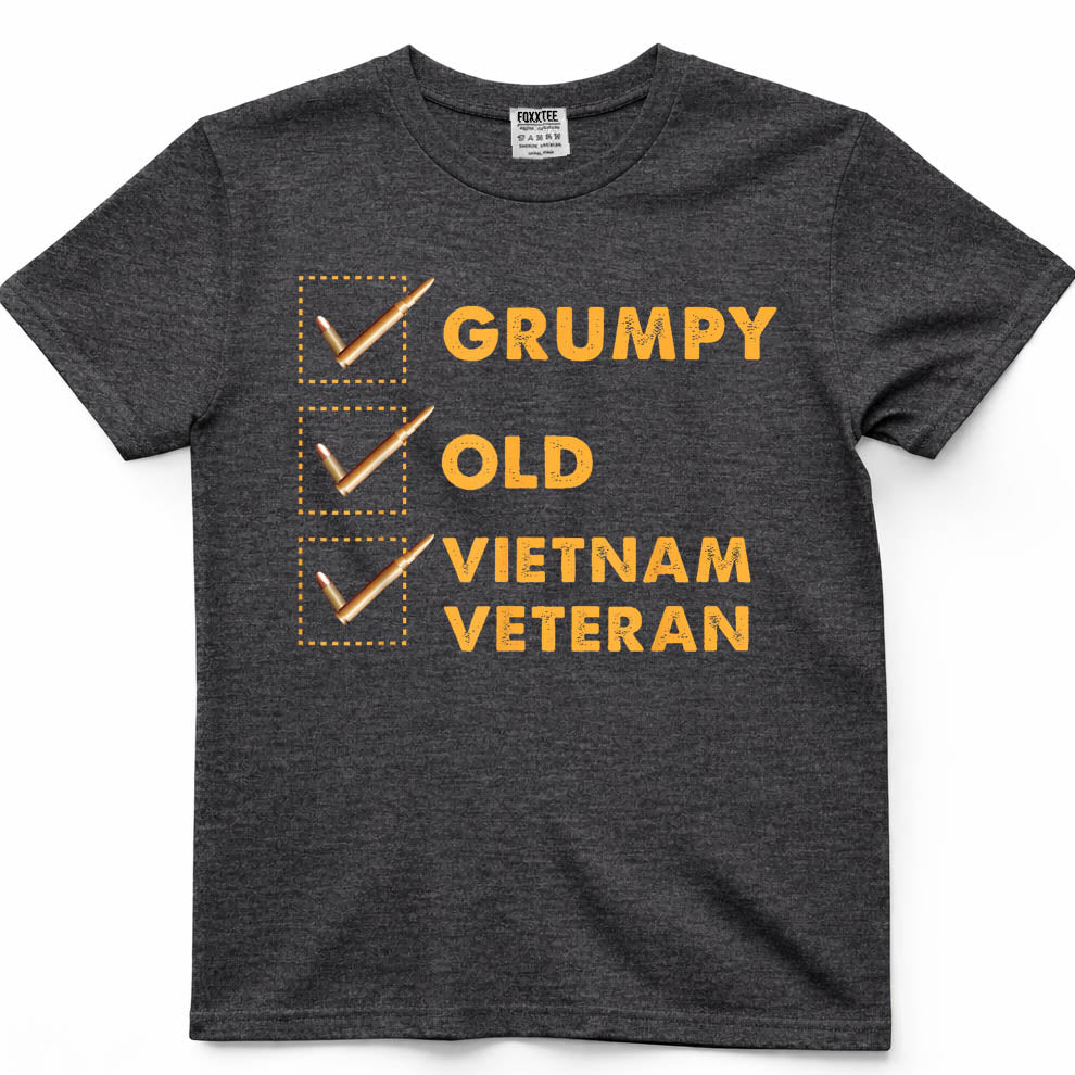 Grumpy Old Vietnam Veteran Funny Tee – view 4