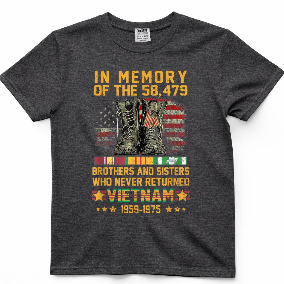 In Memory Of The 58,479 Brothers And Sisters Vietnam Tee – view 4