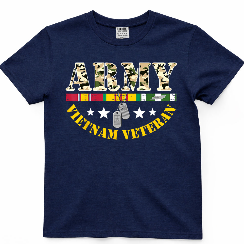Army Vietnam Veteran USA Flag Tee – view 3