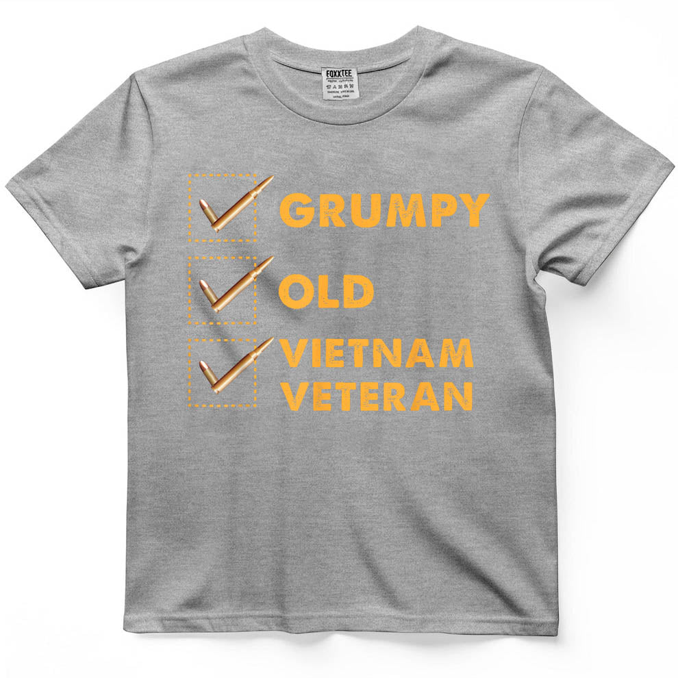 Grumpy Old Vietnam Veteran Funny Tee – view 5