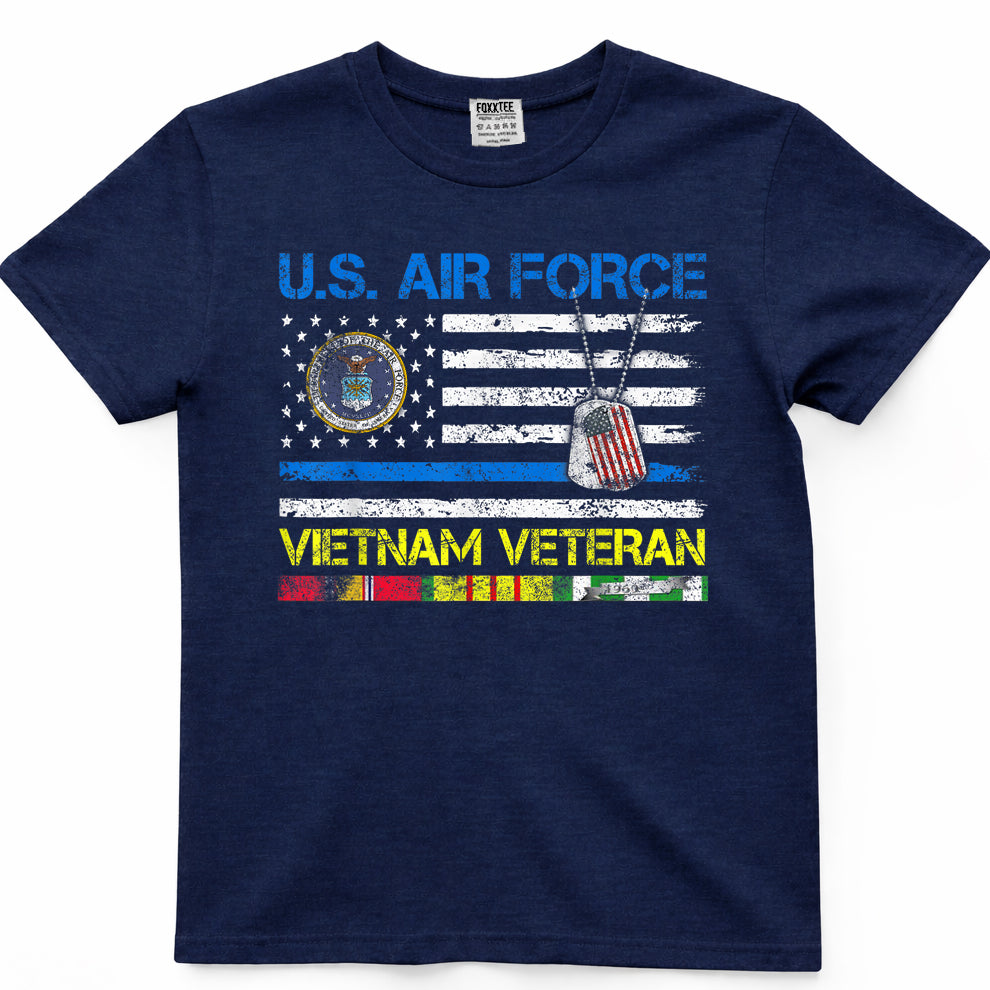 Air Force Vietnam Veteran Vintage Flag Tee – view 3