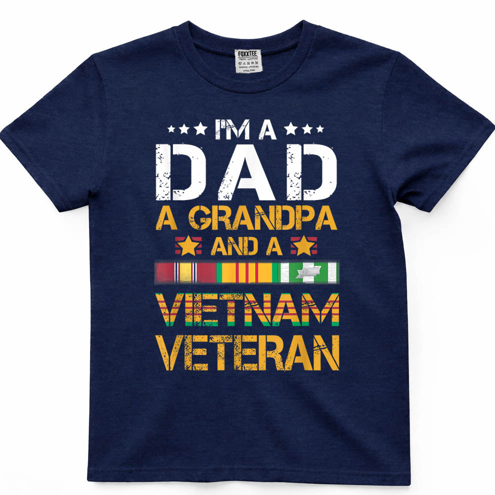 I'm A Dad, Grandpa & Army Vietnam Veteran Tee – view 3