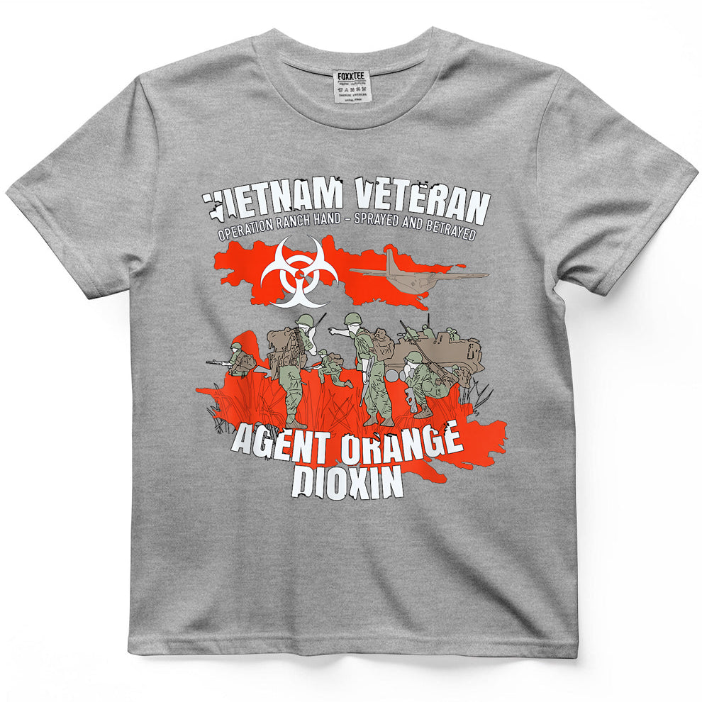 Vietnam Veteran Agent Orange Sprayed And Betrayed Tee – view 5
