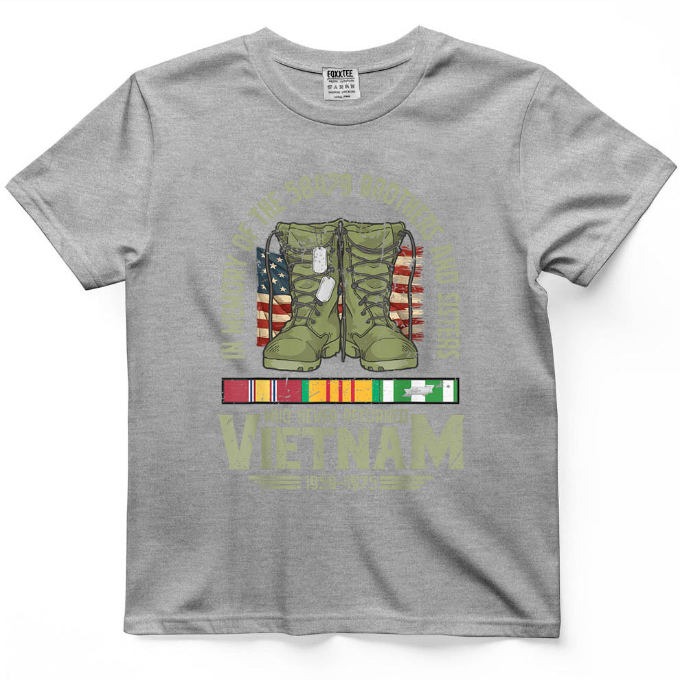 In Memory Of The 58,479 Vietnam Veterans US Flag Tee – view 5