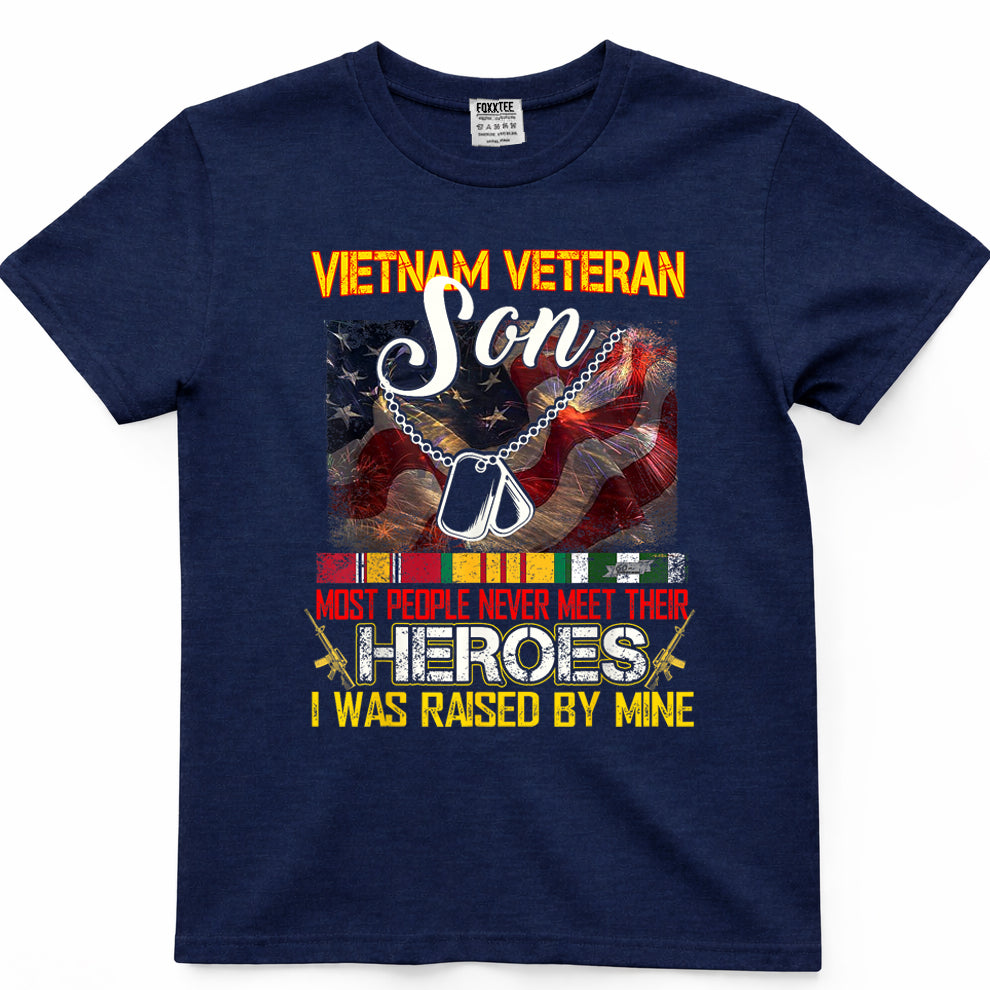 Proud Son Of A Vietnam Veteran, My Dad Is A Hero Tee – view 3
