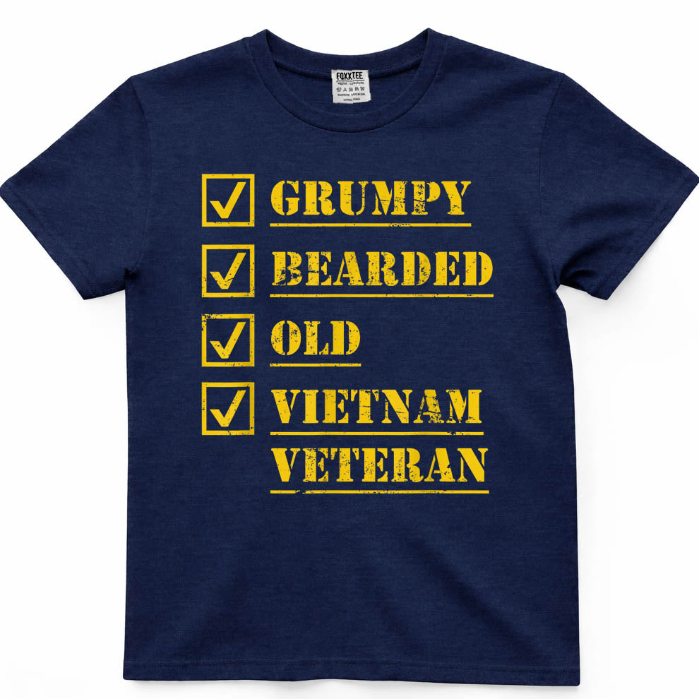 Grumpy Bearded Vietnam Veteran Tee – view 3
