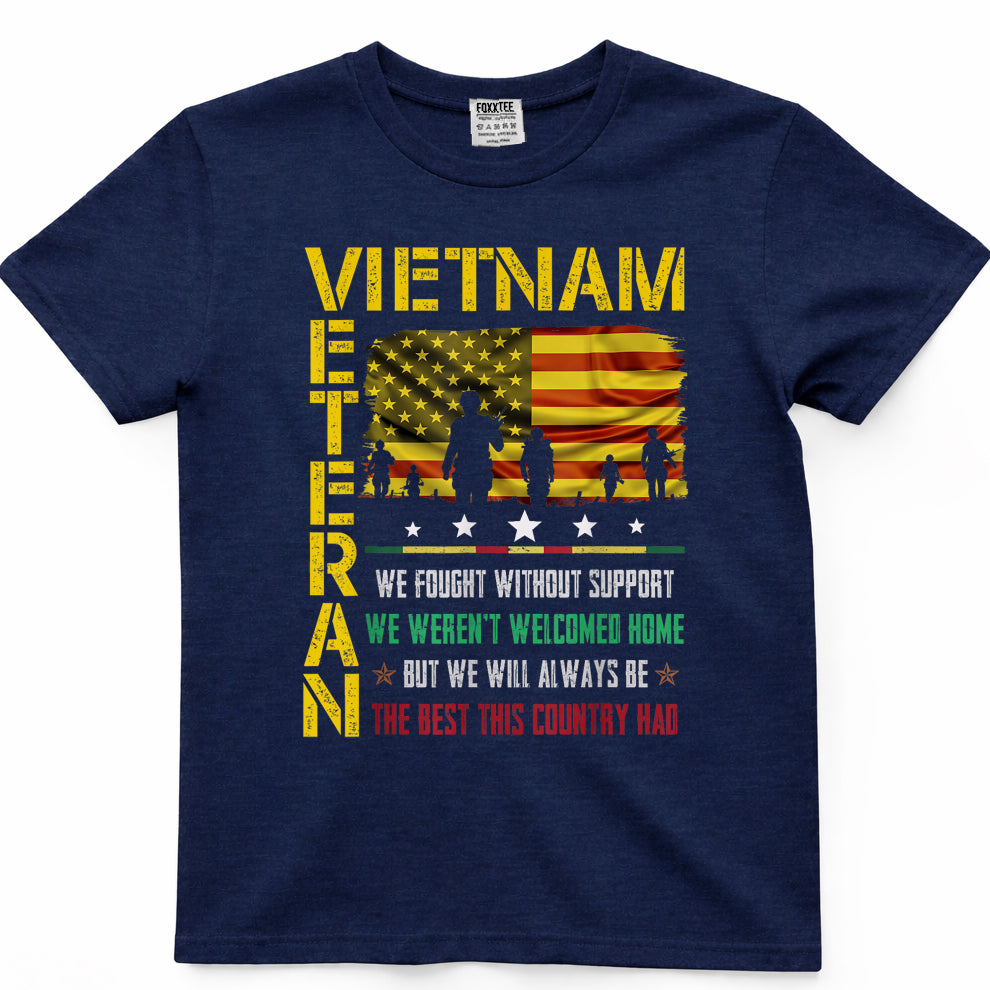 Vietnam Veteran, We Fought Without Support Tee – view 3
