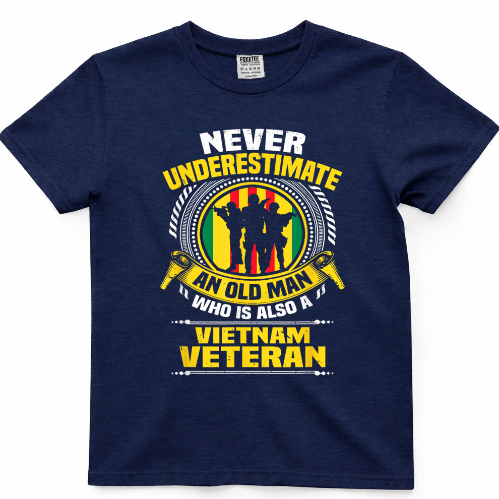 Never Underestimate An Old Man Who Is Also A Vietnam Vet Tee – view 3