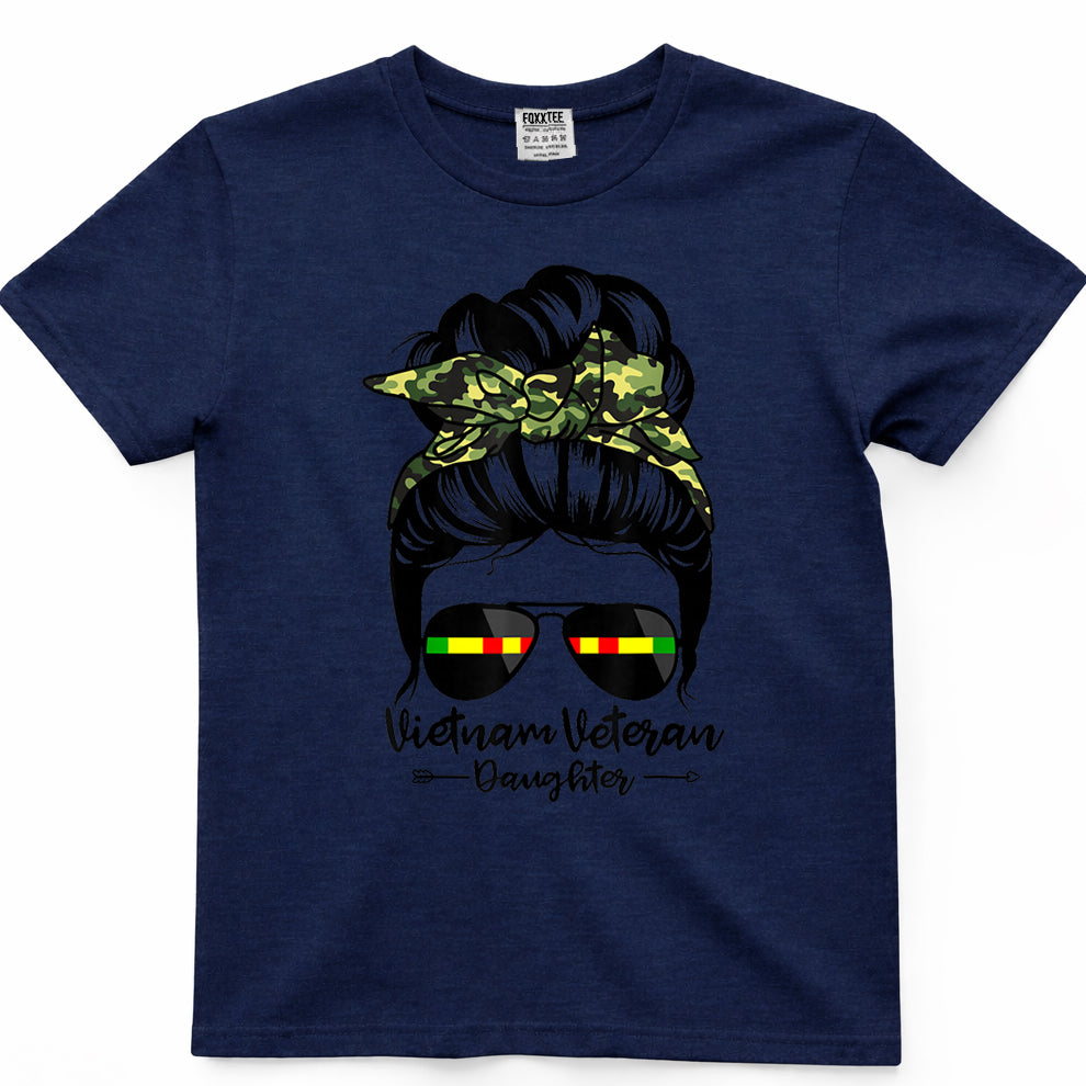Vietnam Veteran's Daughter Messy Bun Tee – view 3