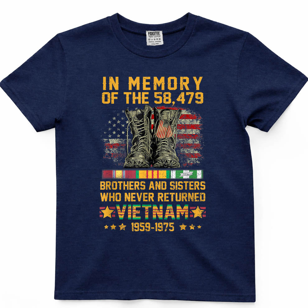 In Memory Of The 58,479 Brothers And Sisters Vietnam Tee – view 3