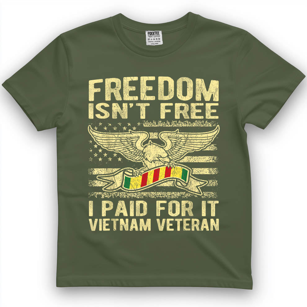 Freedom Isn't Free, I Paid For It Vietnam Veteran Tee – view 2