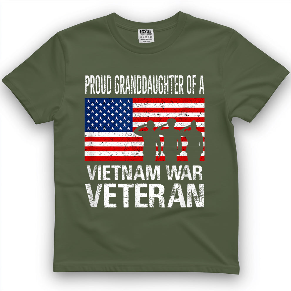 Proud Granddaughter Of A Vietnam War Veteran Tee – view 2