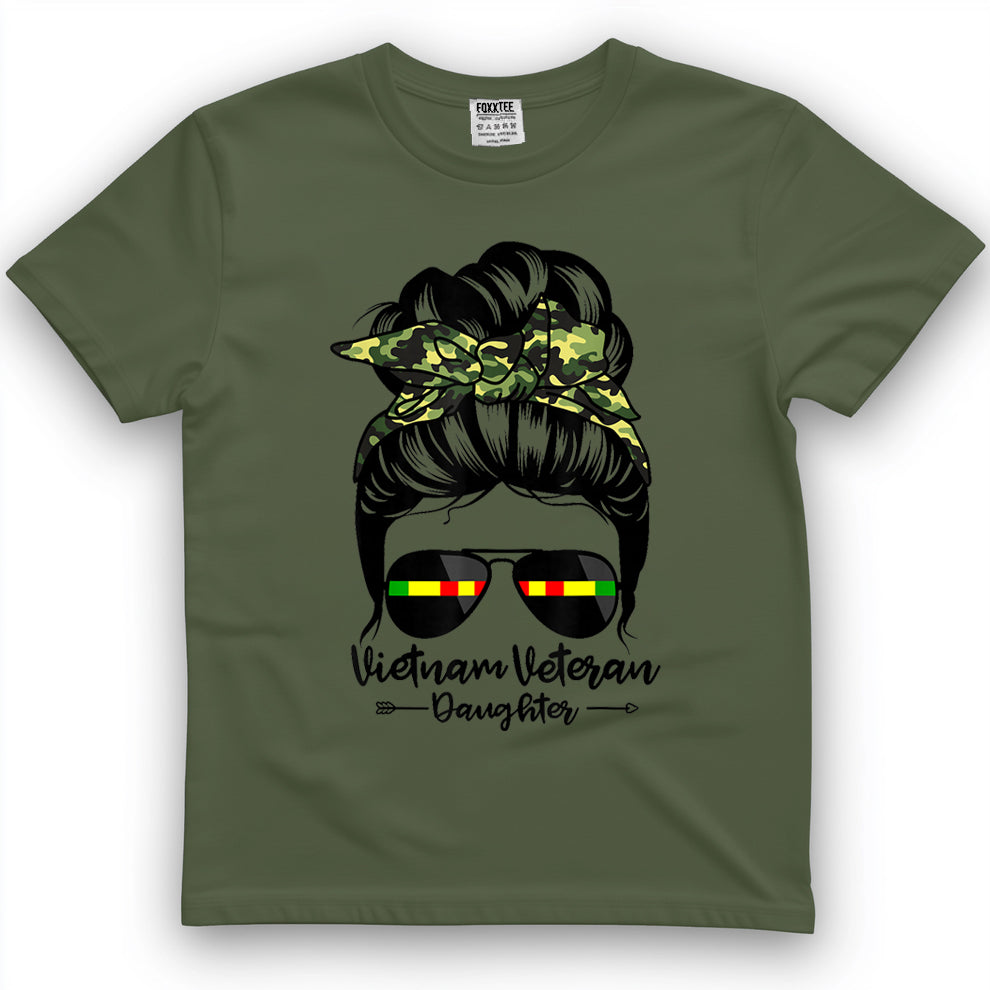 Vietnam Veteran's Daughter Messy Bun Tee – view 2