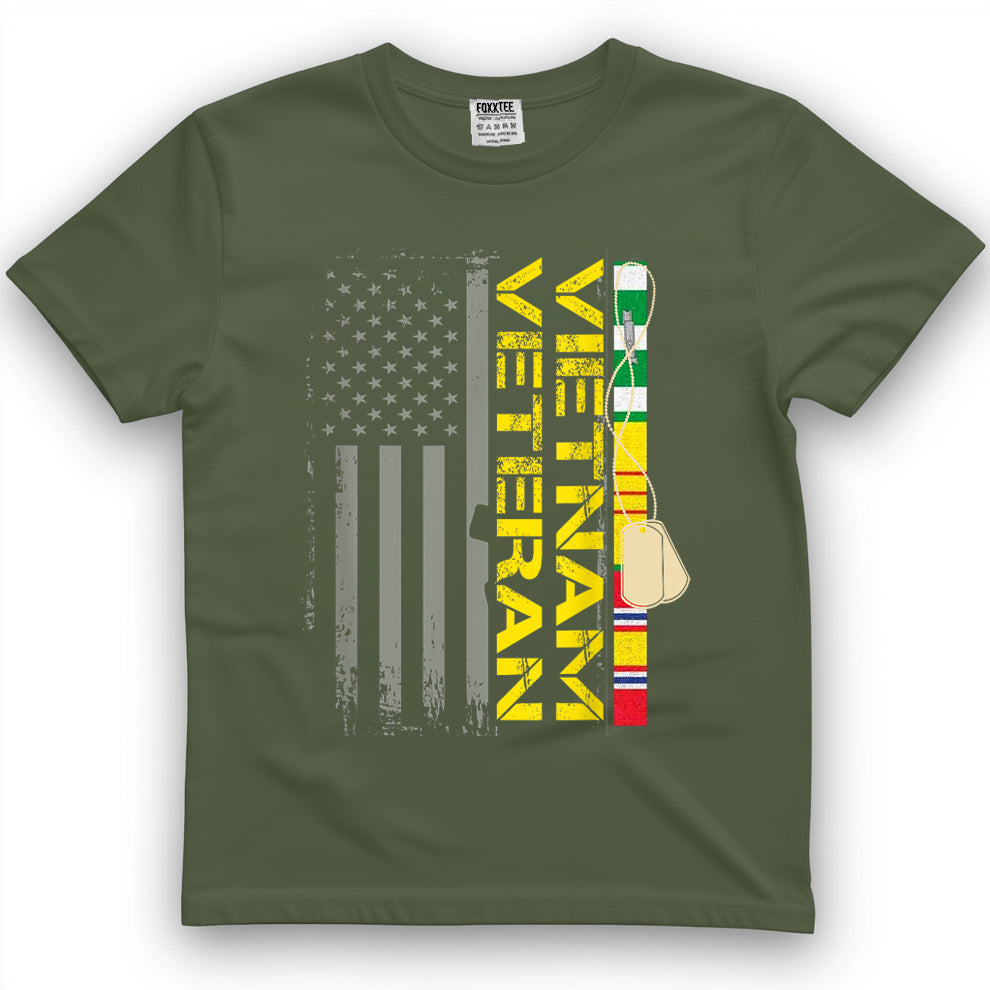 Vietnam War Vet US Flag Tee – view 2