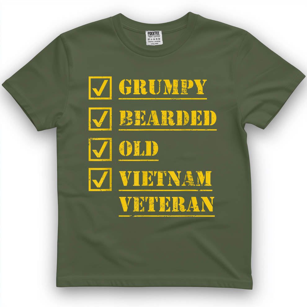 Grumpy Bearded Vietnam Veteran Tee – view 2