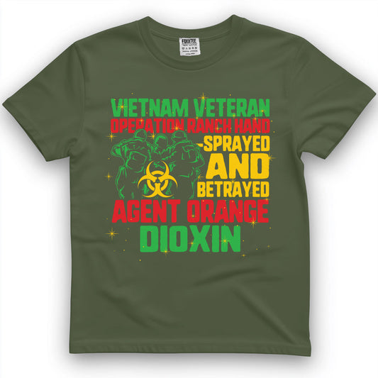 Vietnam Veteran And Agent Orange Survivor Veterans Day Tee – view 2