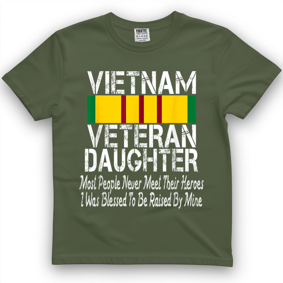 Vietnam Veteran's Daughter, Raised By My Hero Tee – view 2