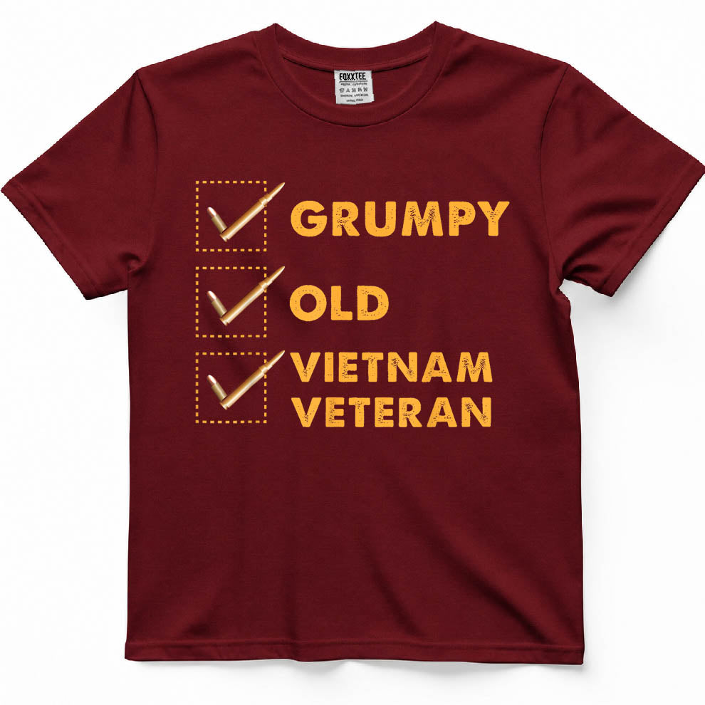 Grumpy Old Vietnam Veteran Funny Tee – view 6