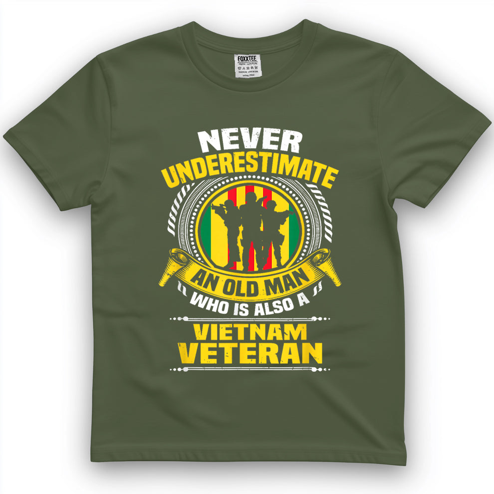 Never Underestimate An Old Man Who Is Also A Vietnam Vet Tee – view 2