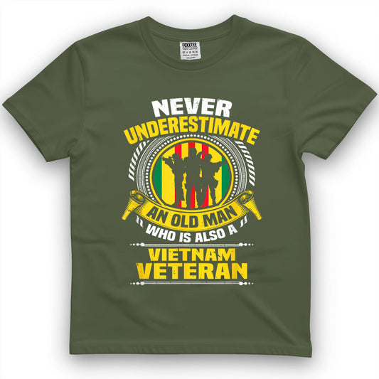 Never Underestimate An Old Man Who Is Also A Vietnam Vet Tee – view 2