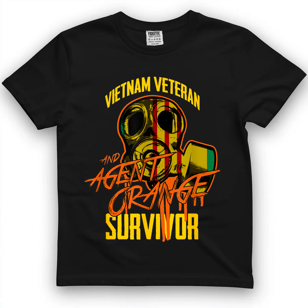Vietnam Veteran And Agent Orange Survivor Tee by OLDMANVET