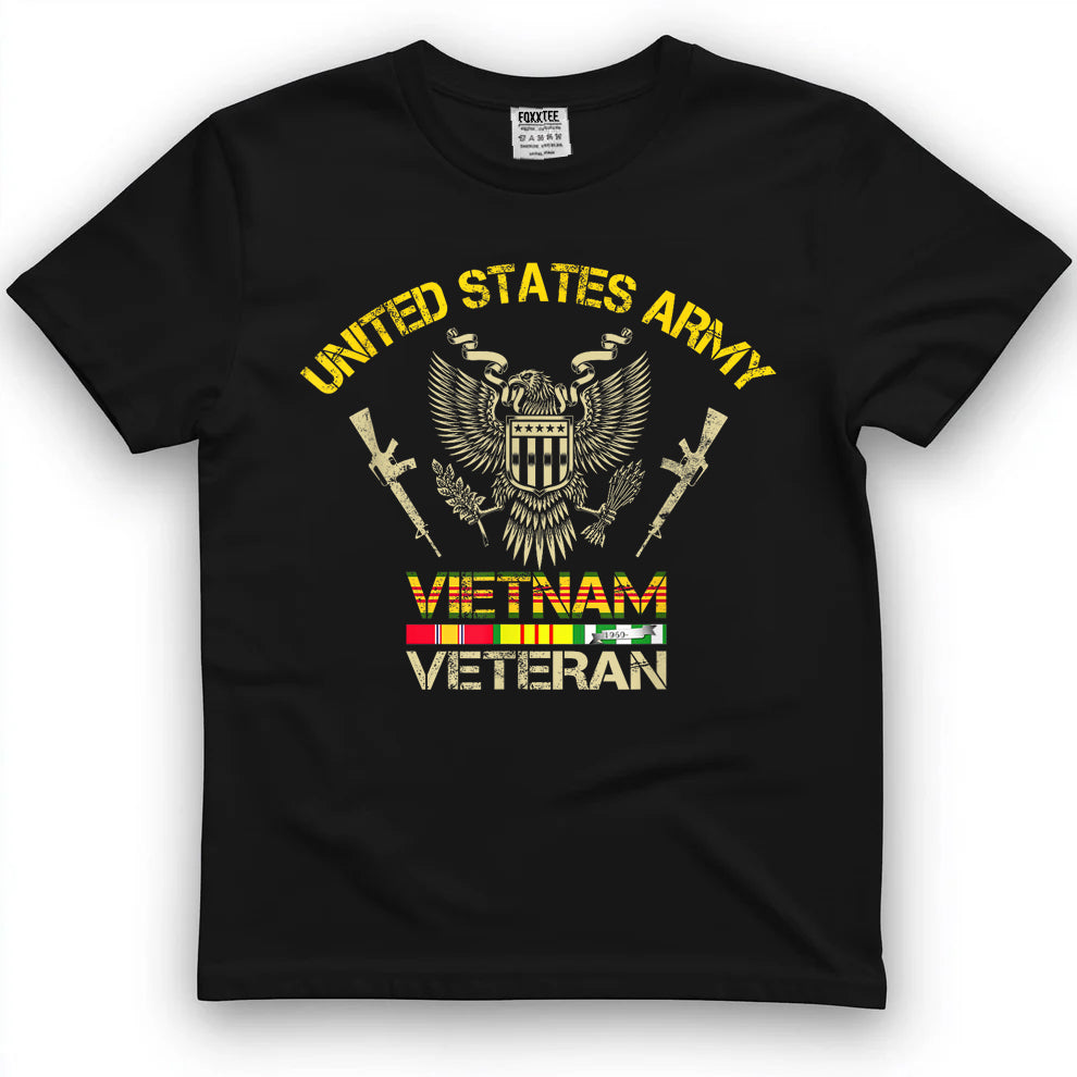 Army Vietnam War Veteran Tee by OLDMANVET
