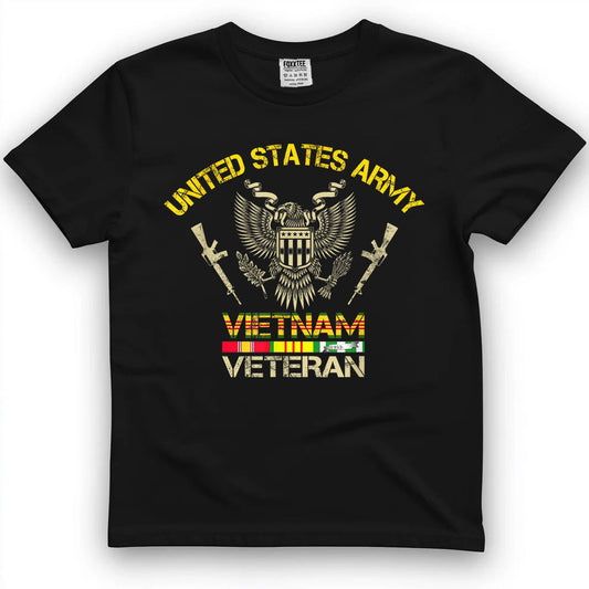 Army Vietnam War Veteran Tee by OLDMANVET