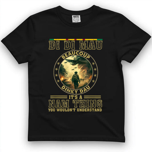 Vietnam Veteran Di Di Mau Memorial Tee by OLDMANVET